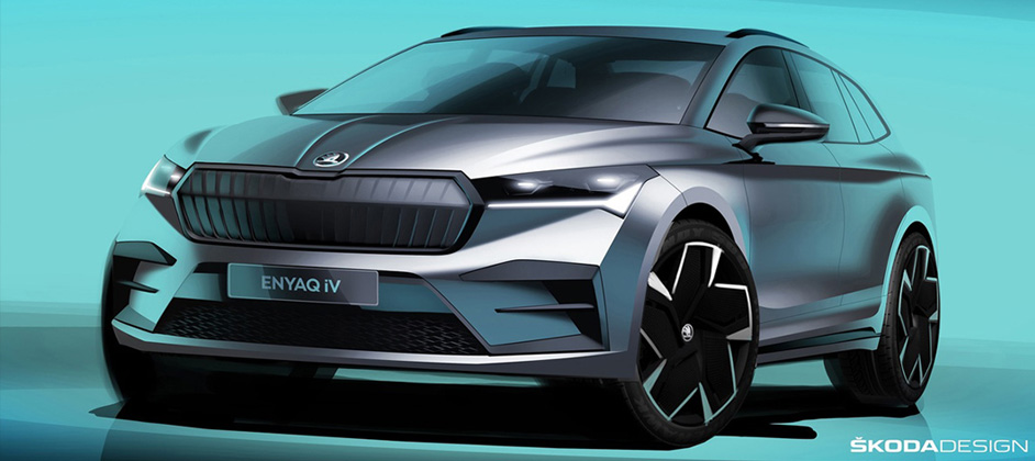 Компания Skoda раскрыла дизайн электрического кроссовера