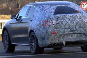 Mercedes GLC 450 AMG Coupe показался на шпионском видео