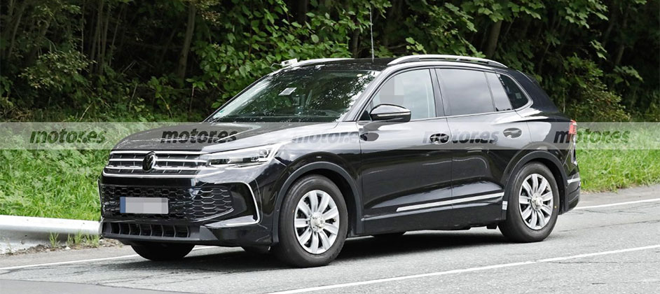 Volkswagen Tiguan 2024 года впервые вышел на тесты в серийном кузове