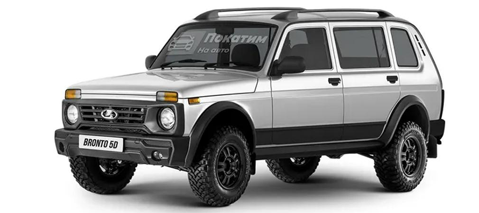 В Сети показали фото 5-дверного исполнения Lada 4х4 Bronto